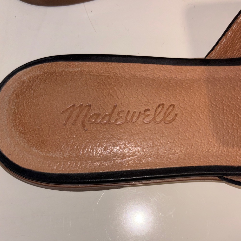 Madewell Black Leather Mules - Picture 2 of 9